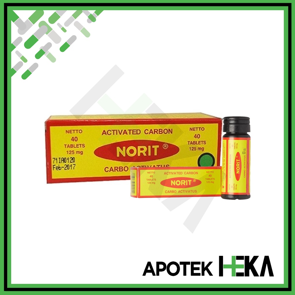 Norit Cap Elang Obat Keracunan Makanan isi 40 Tablet Box 12x40 (SEMARANG)