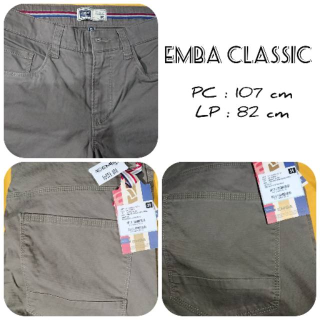 Celana EMBA Classic / Celana Chino / EMBA ORI JEANS