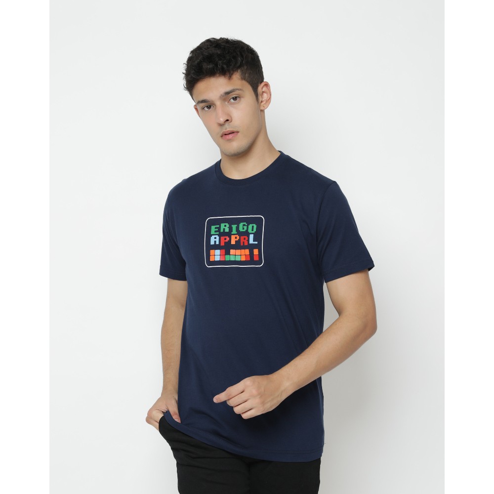 Erigo T Shirt Erigo Tetris Navy Shopee Indonesia