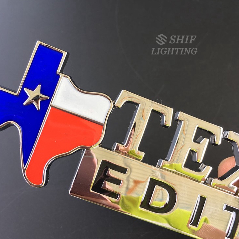 1 x Metal Texas EDTIION Car Auto Rear Side Fender Emblem Sticker Decal JEEP Tundra Tacoma Ford DODGE