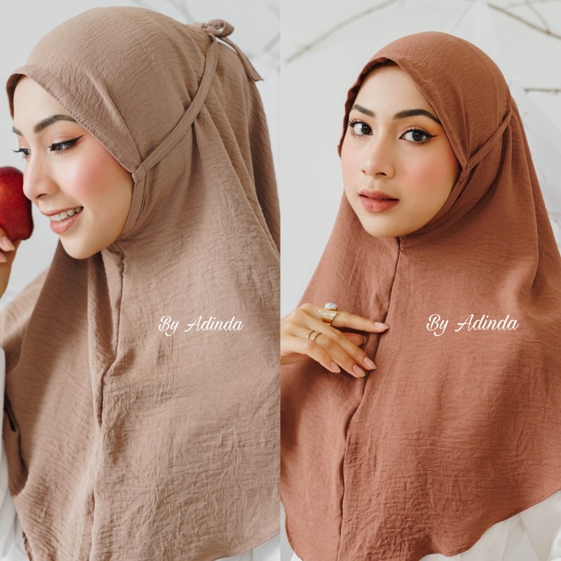 𝐁𝐘 𝐀𝐃𝐈𝐍𝐃𝐀 BERGO MARYAM KHIMAR AIRFLOW CRINKLE TALI HIJAB INSTANT KERUDUNG SIMPEL JILBAB cringkle