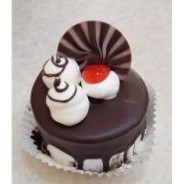 Kue Ulang Tahun Black Forest White Red Roll - Mini Cake