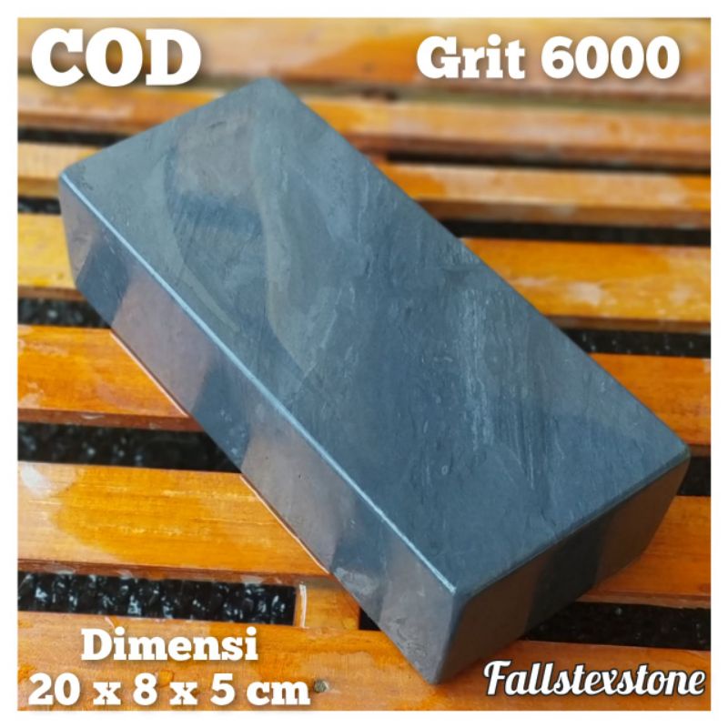 Batu asah grit 6000 halus. asli alam pegunungan size 20x8x5cm