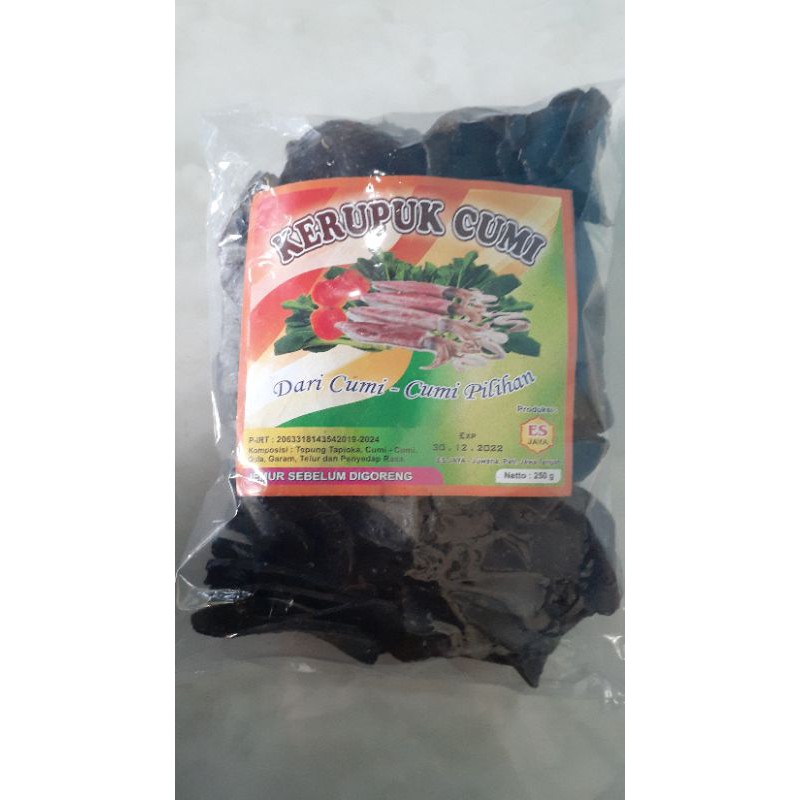 

Kerupuk cumi kerupuk mentah seafood produk Juwana Pati netto 250 gr