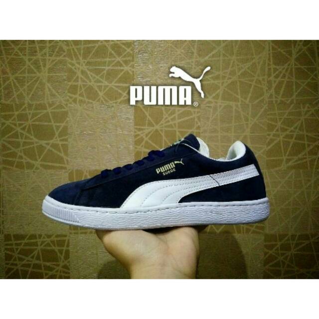 SEPATU CASUAL PUMA SUEDE GRADE ORI NAVY| SEPATU CASUAL PUMA|PUMA COWOK