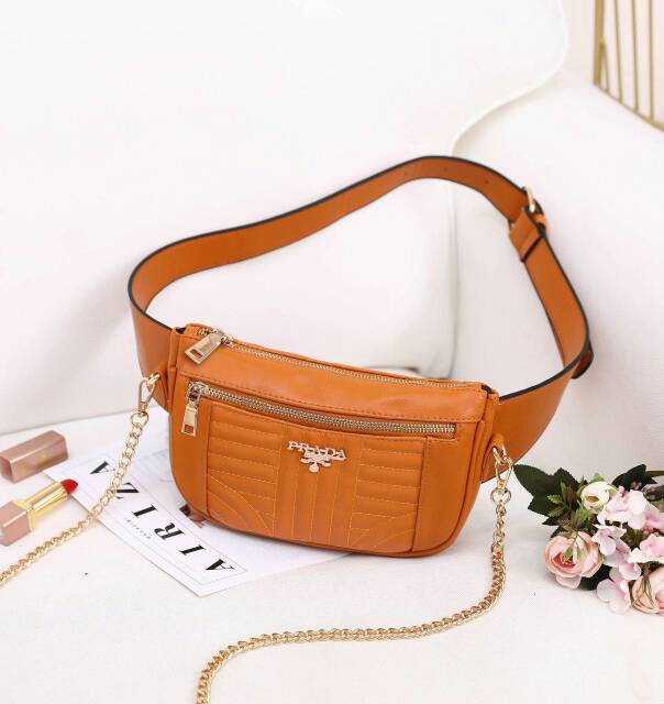Tas pinggang Prada* Waist Bag 18085 taiga wanita branded batam fashion import