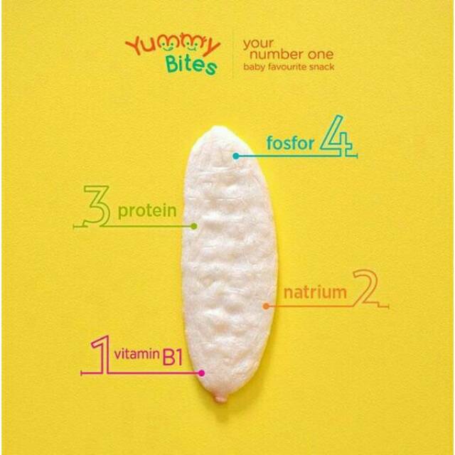 Snack MPASI Bayi Yummy Bites / Happy Bites all variant (biskuit bayi rice crackers yummy bites) 50gr