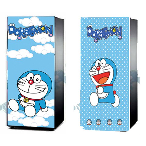 stiker kulkas 1 pintu motif doraemon