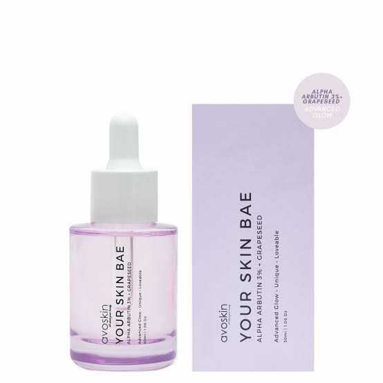 avoskin your skin skin bae alpha arbutin 3% grapeseed BPOM