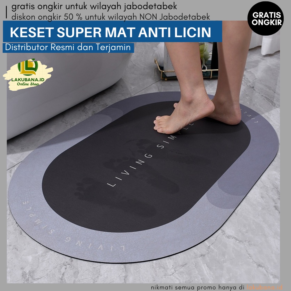 Keset Super Mat - Keset Inovasi Anti Licin Basah Super Cepat Kering Super Met Bisa COD