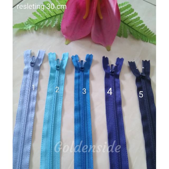 Resleting / Risleting 30cm YKK blue series per pcs