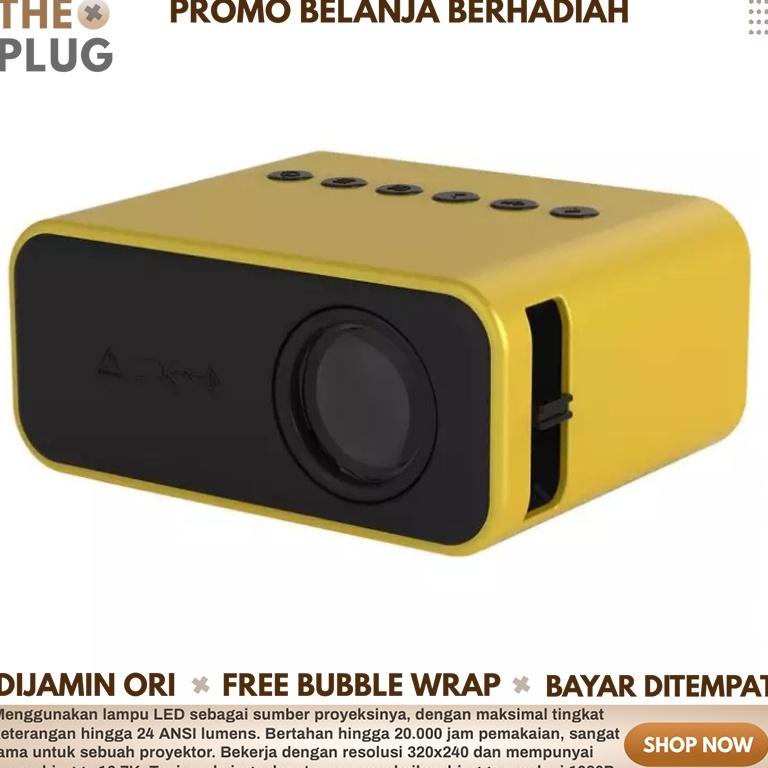 Projector Proyektor Layar Tancap 1080P Mini Portable LED Projector 24 ANSI Lumens