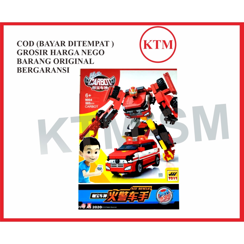 MAINAN BRICK SEMBO MOBIL ROBOT MINI FIGURE MAINAN EDUKASI ANAK BLOCK ROBOT CARBOT 585PCS - 9004 ACE 