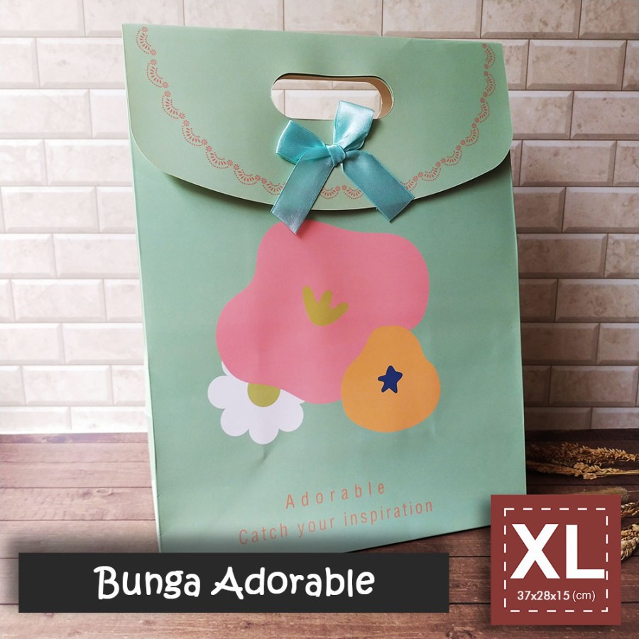 

Paper Bag Motif Ukuran XL / Tas Kertas Kado - BUNGA