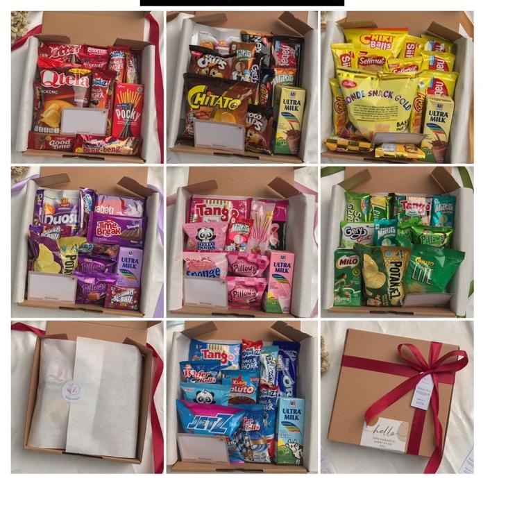 

Promo - Snackbox/gift box Include packing + kartu ucapan ..