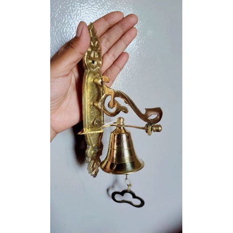 BEL PINTU LONCENG KUNINGAN WARNA KUNING - LONCENG PINTU