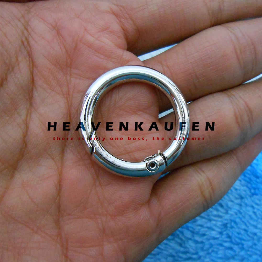 Ring Bulat Buka - Tutup Nikel Silver 2 cm Tebal 4 mm