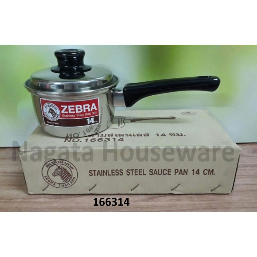 Panci Saus Stainless Sauce Pan 14cm Zebra 166314 Murah Kualitas Promo Diskon Original Anti Karat Top