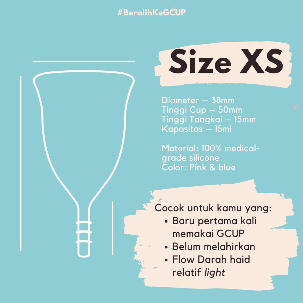 G cup - Girls Menstrual Cup - Reusable - Gcup