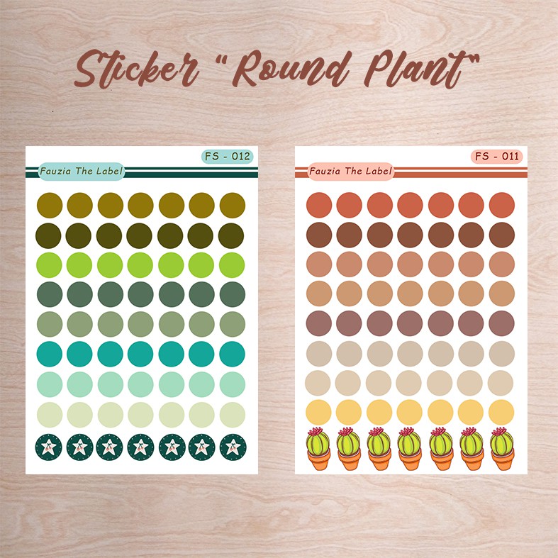 

(Fauzia The Label) Deco Stiker Round Plant | Stiker Tumblr | Stiker Cutting | Stiker Anti Luntur