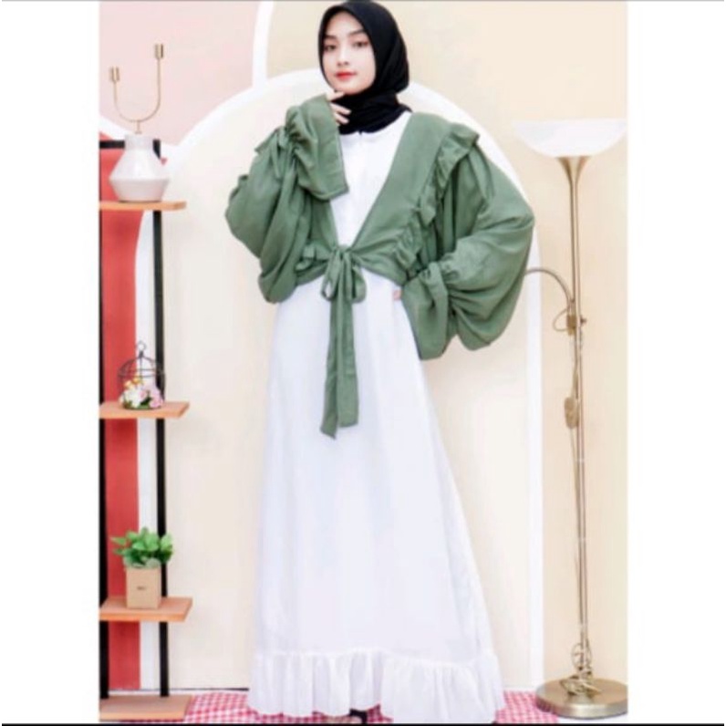 kaira gamis dengan out wear aprina ambrosia set fairy dress shakila miranti outer elsie skirt