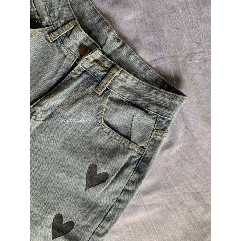 ✨SHANKARA✨ CELANA PANJANG HIGHWAIST JEANS LIGHT BLUE (Code: MOU)