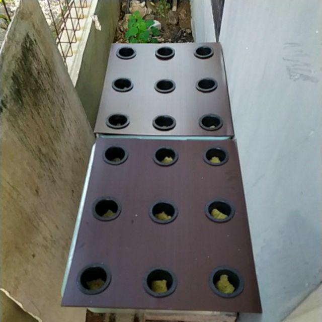 Paket Starter Kit Hidroponik (wick System) 9 Lubang 2 Bak