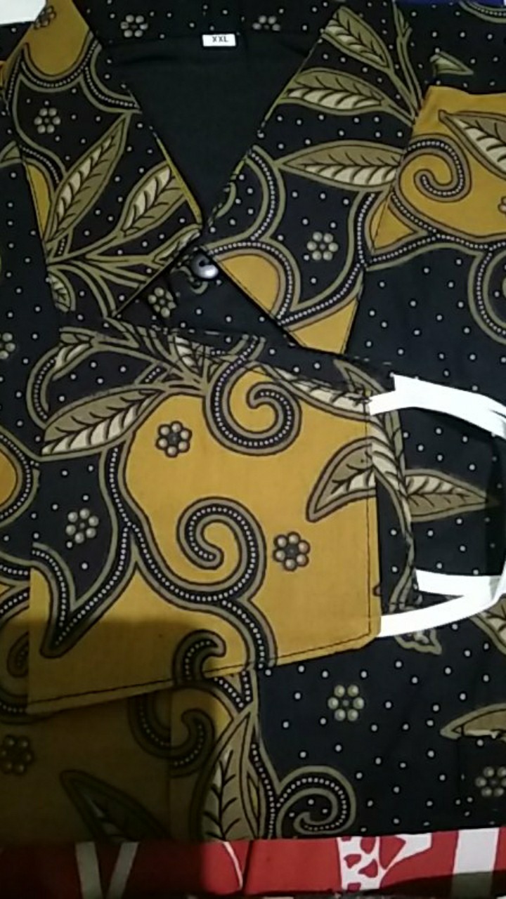 Aswomulyo Kuning Kemeja Batik Solo Full Furing Katun Halus Batu Raden