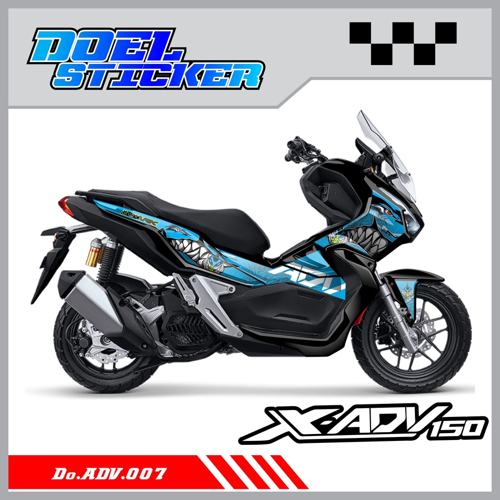 STICKER STRIPING ADV 150 - STICKER STRIPING LIST VARIASI HOLOGRAM , CROME ADV 150 DOEL 007