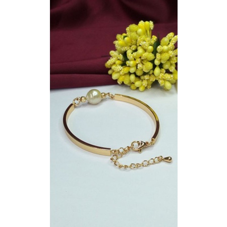 Mutiara lombok asli | Gelang kaku mutiara air laut barok