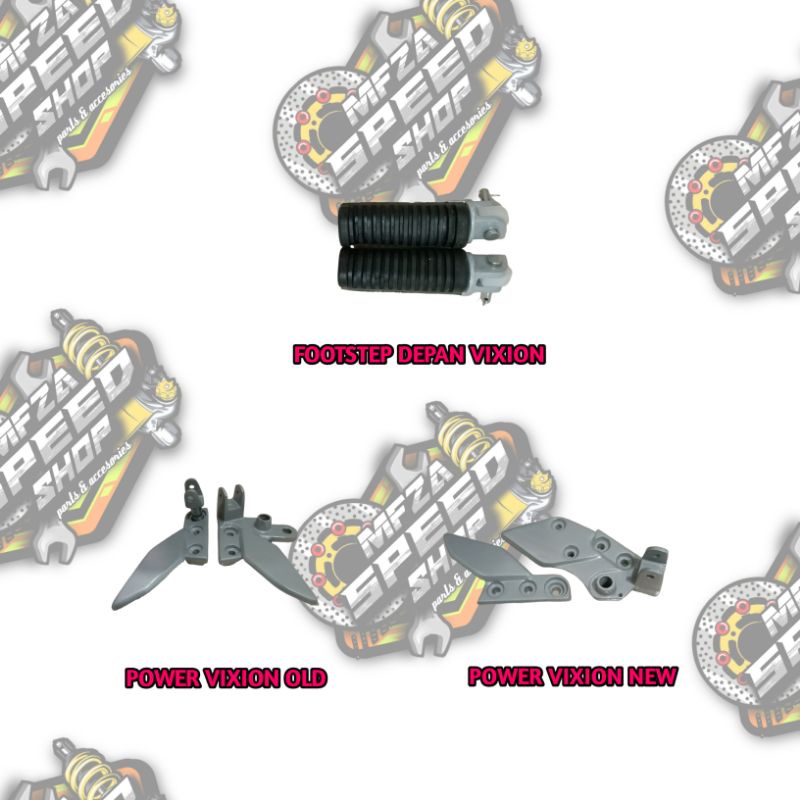 power footstep VIXION NEW OLD NVL set dudukan footstep pijakan kaki VIXION depan sepasang VIXION NEW