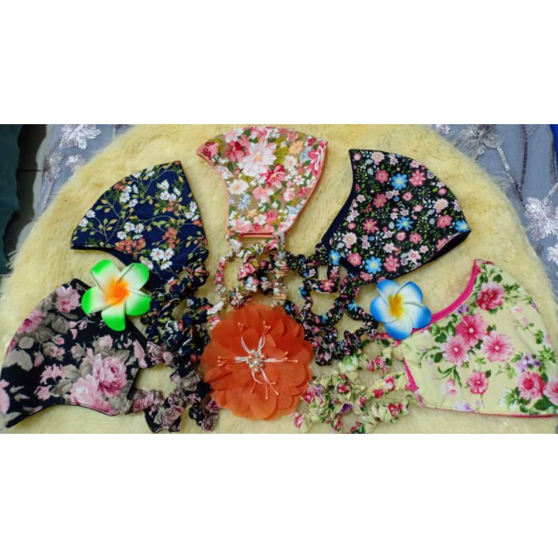 Paket Masker Katun jepang serut isi 5 Random