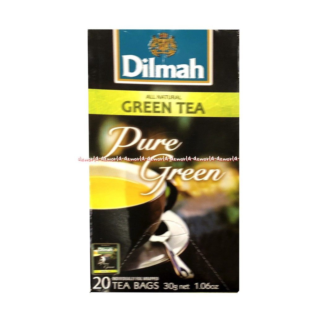 Dilmah Pure Green Tea Teh Celup 20 Tea Bags Teh Hijau Celup