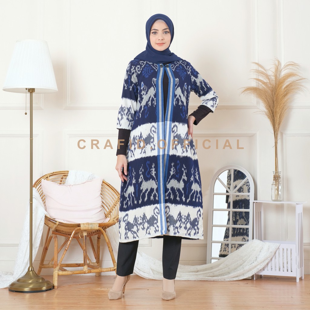 CRAFID HARA 03 Long Cardigan Full Tenun