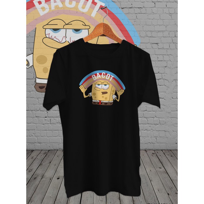 KAOS DISTRO DIGITAL PRINT SPONGEBOB BACOT