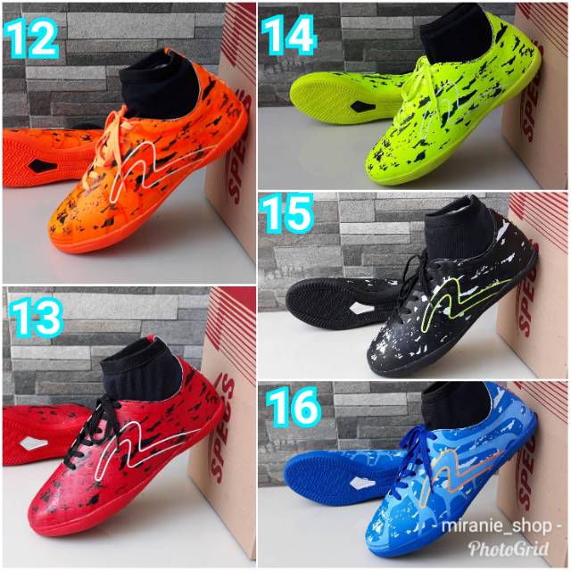 SEPATU FUTSAL MIZUNO FORTUNA SNEAKERS RUNNING LARI BIRU HITAM SOL KARET MENTAH SIZE 39-43