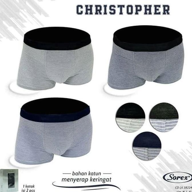 CD Celana Dalam Boxer Pria Laki Sorex 38224 Original - M