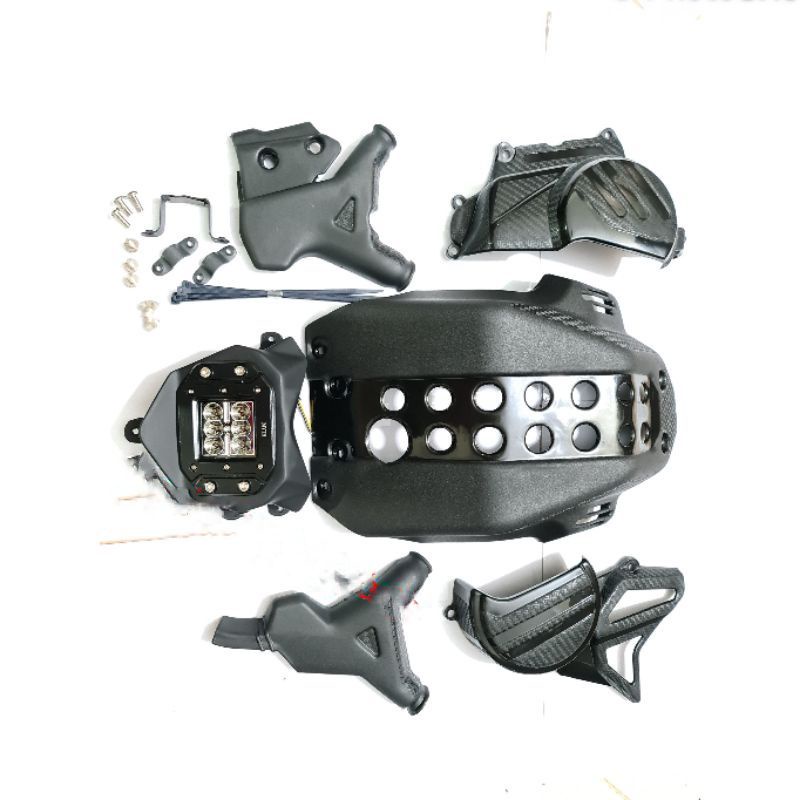 Tutup mesin crf cover rangka crf headlamp depan crf lampu depan crf satu set paket cover engine crf