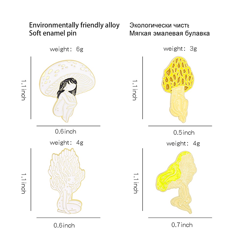 Bros Bentuk Jamur Untuk Aksesoris Pakaian