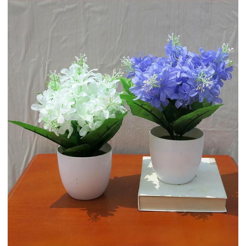 MOGYMOGY PT21 Pot Tanaman Hias Bunga Hias Plastik Ornamen Pot Bongsai Artificial Flower Decoration