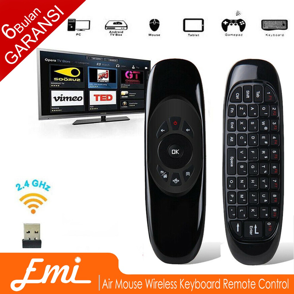 C120 2.4G Air Mouse Wireless Keyboard Remote Control For Android tv