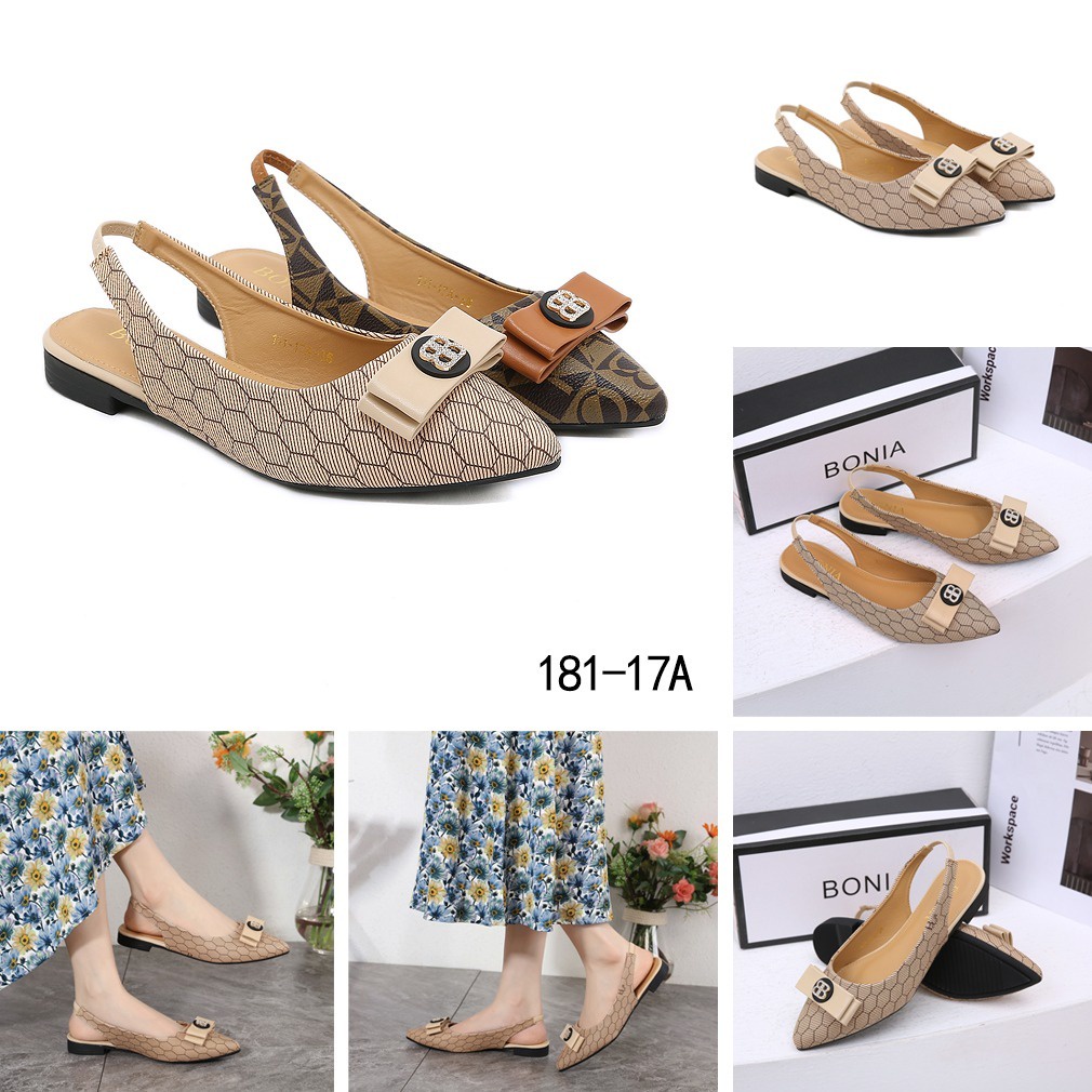 Bonia Monogram Flat Heel Shoes 181-17A