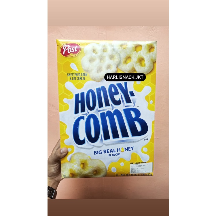 

POST HONEY COMB REAL HONEY SWEETENED CORN AND OAT CEREAL 453gr SEREAL