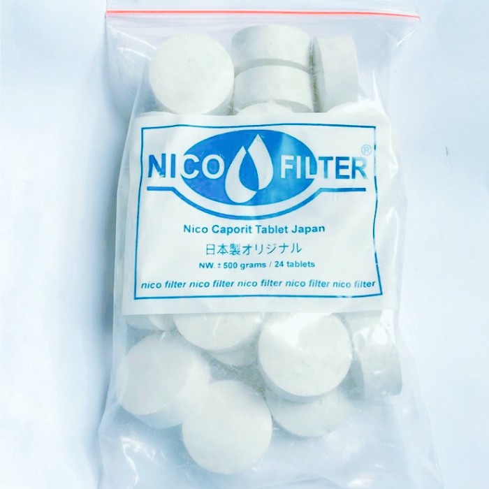 Nico Filter Kaporit Tablet jepang Ori - Filter Air - Penyaring Air