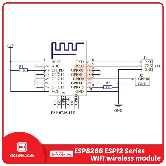 ESP8266 ESP-12E ESP12E ESP12F ESP-12F Wifi Serial module