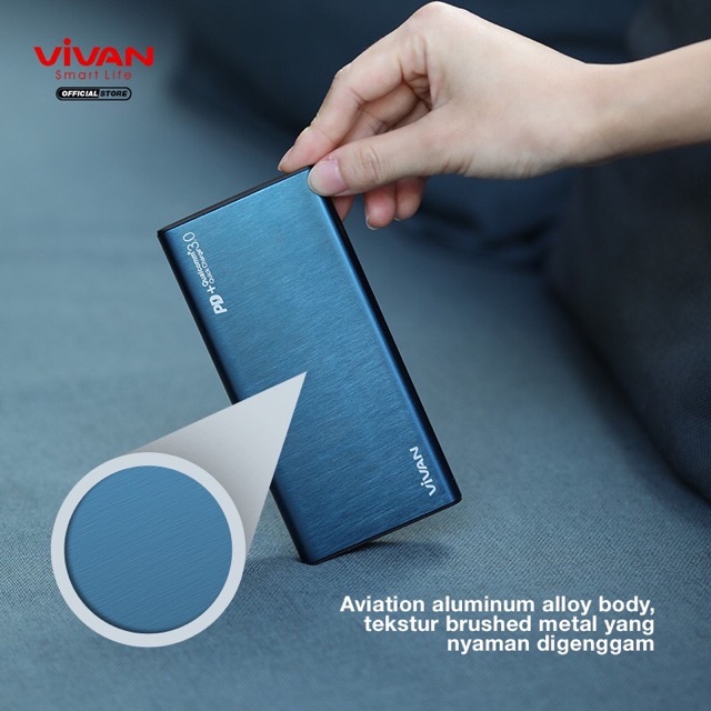 ORIGINAL Powerbank VIVAN VPB - F10S M10 H15 H20 10000mAh Dual USB Two Way 18W Quick Charge 2 Input 3 Output