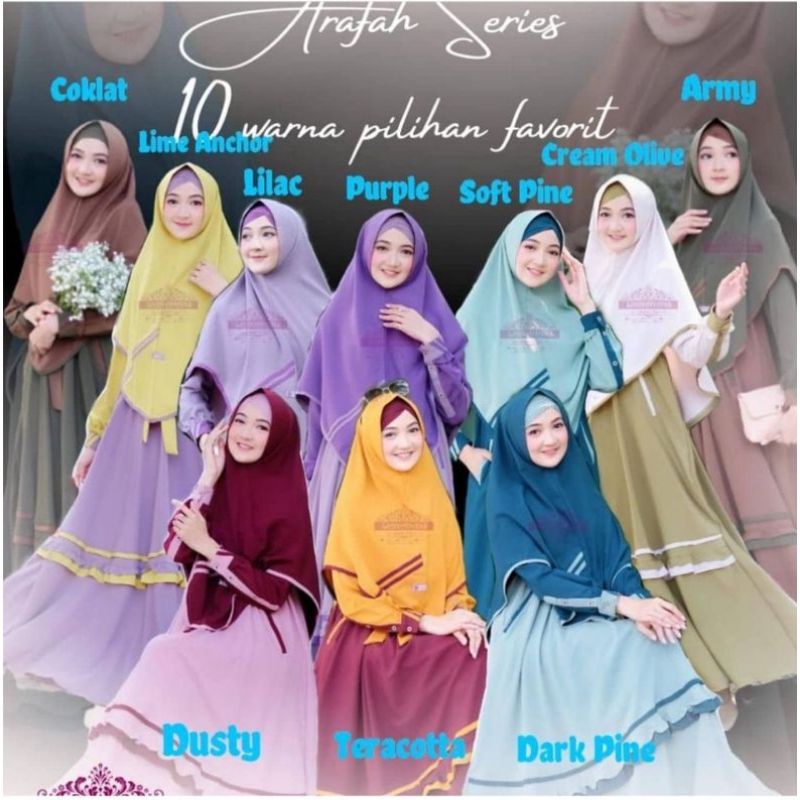 Gamis Arafah Dress Set Khimar Ori by Lianahans