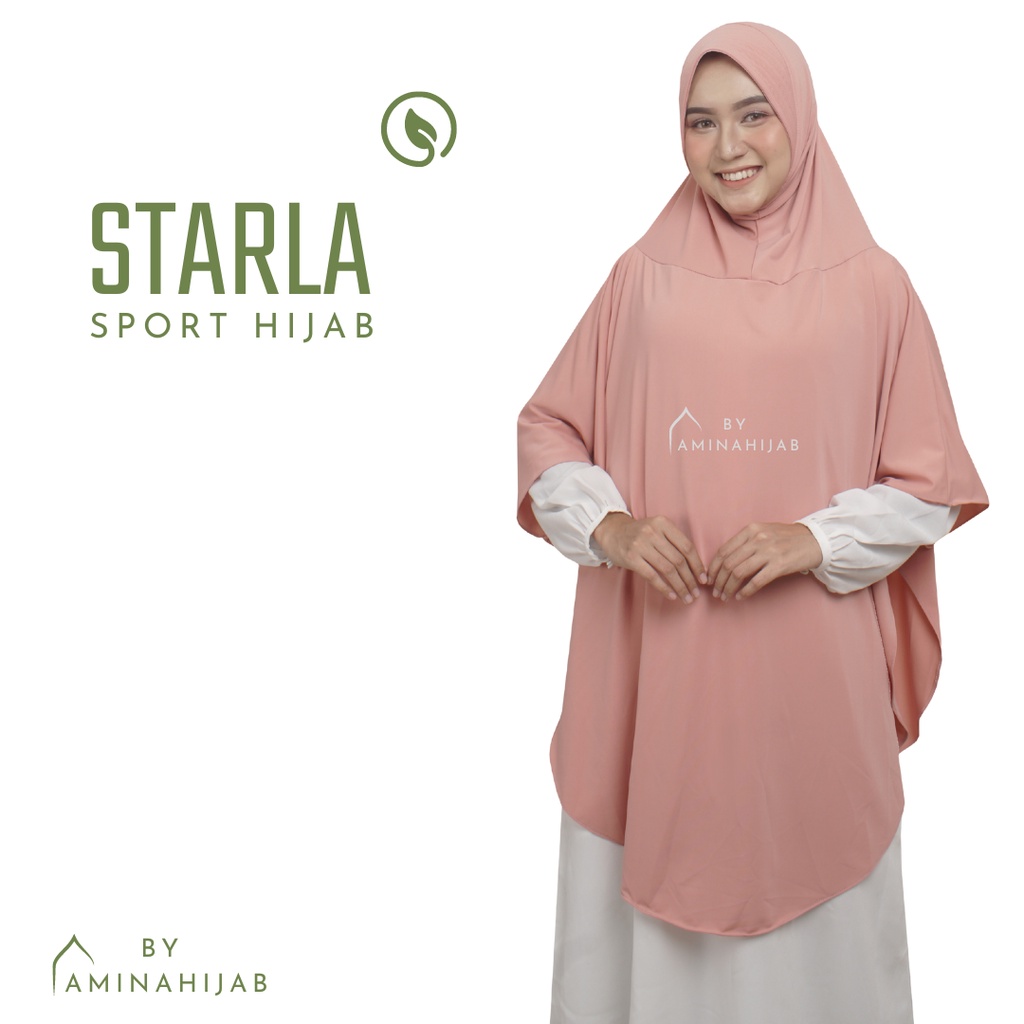 TERBARU AMINAHIJABS - HIJAB OLAHRAGA JILBAB KHIMAR SPORTY JERSEY PREMIUM STARLA