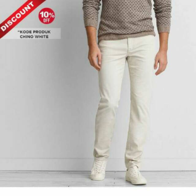Chino white / celana chino / chino pants / chino / panjang
