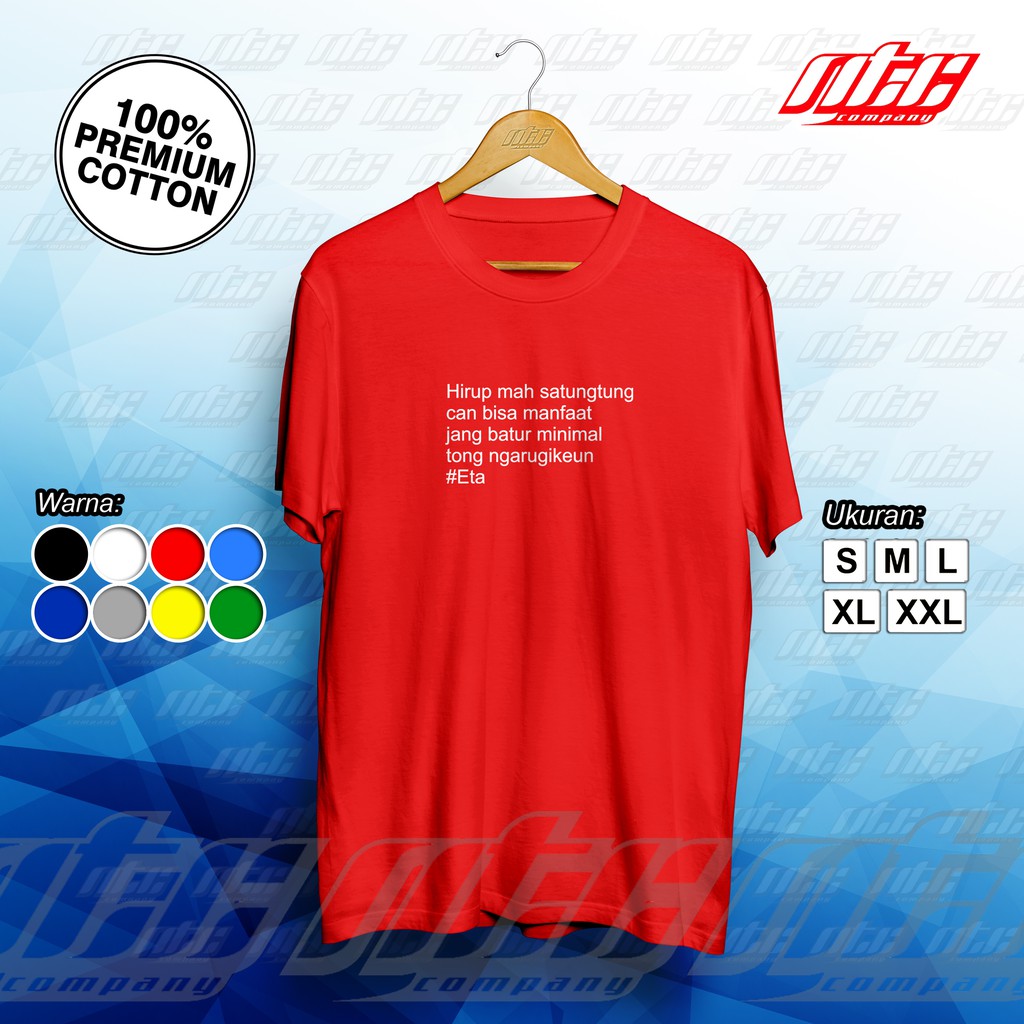 Kaos Baju Distro Kata Kata Bijak Bahasa Sunda Terbaru Shopee